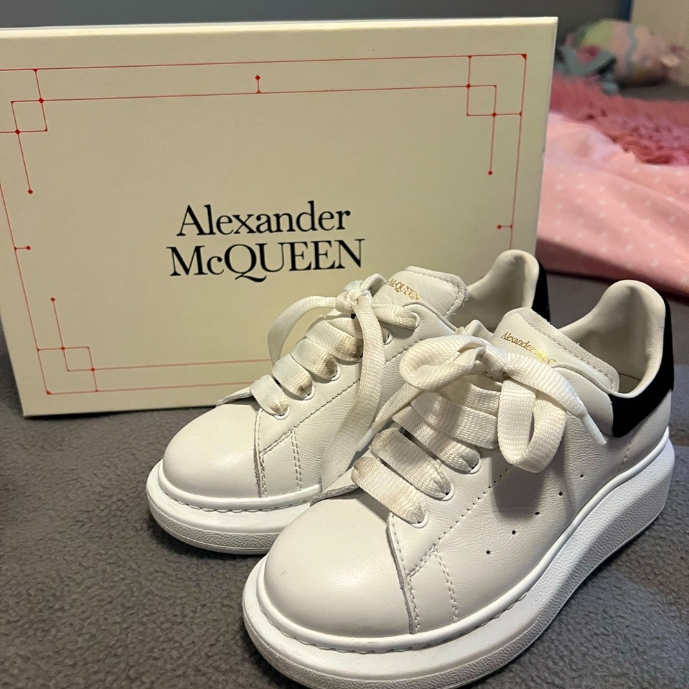 White Alexander McQueen kids shoes in great condition